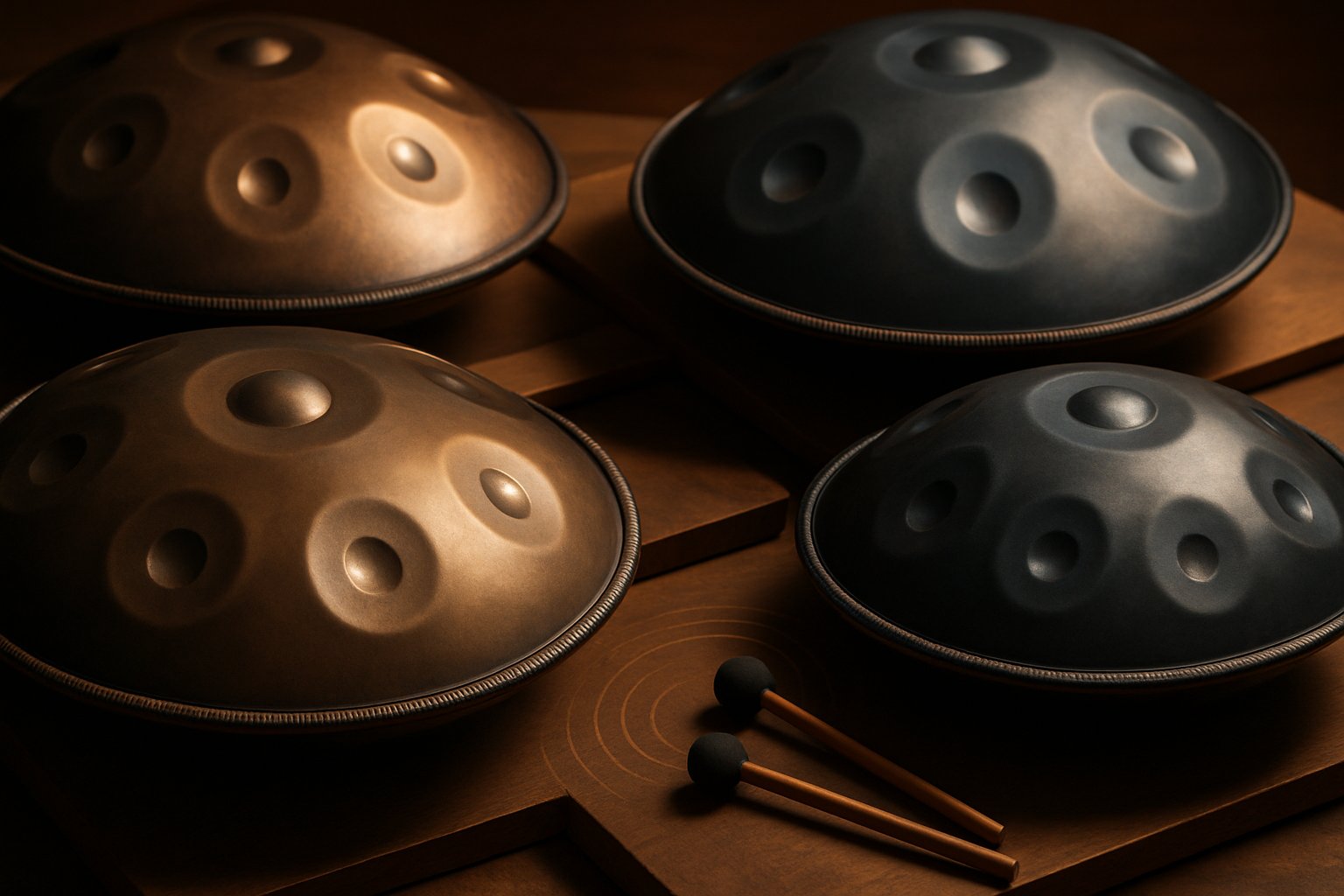 Hero Steel tongue drum 9 nuottia 38 cm, hiiliväri – re kurd